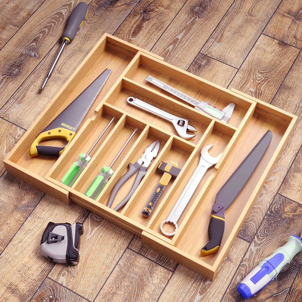 Bamboo Expandable Silverware Organizer