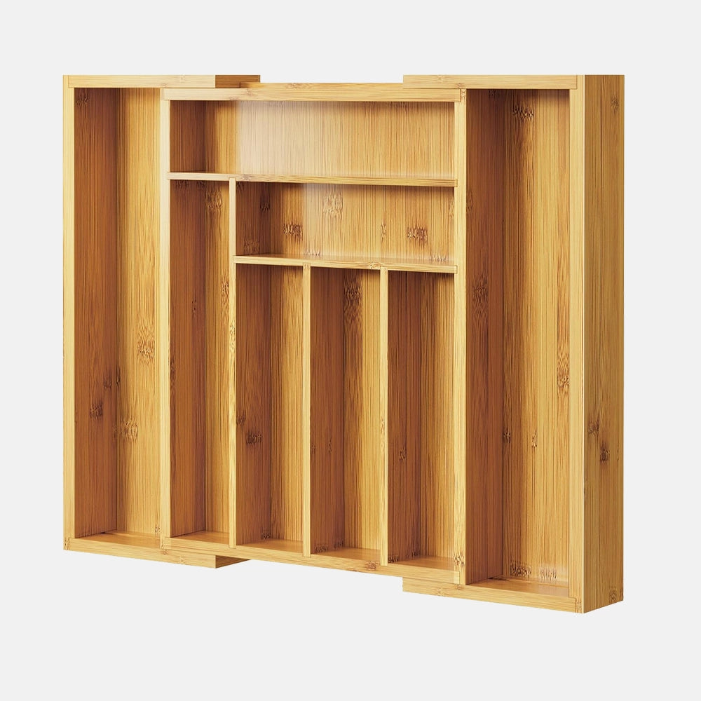 Bamboo Expandable Silverware Organizer